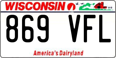 WI license plate 869VFL