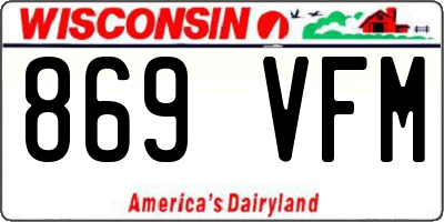 WI license plate 869VFM