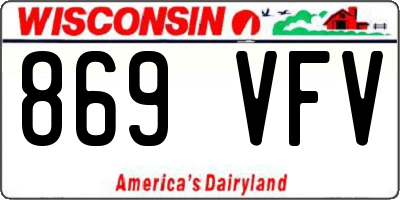 WI license plate 869VFV