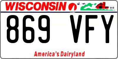 WI license plate 869VFY