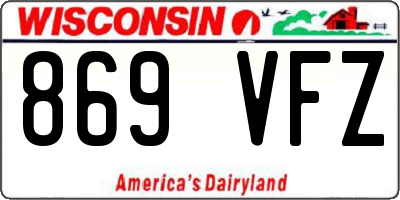 WI license plate 869VFZ