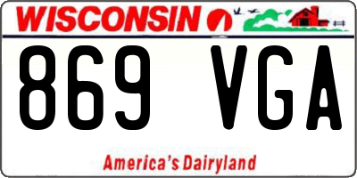 WI license plate 869VGA