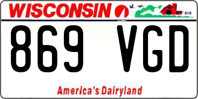 WI license plate 869VGD
