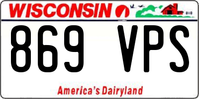 WI license plate 869VPS