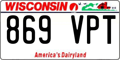 WI license plate 869VPT