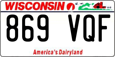 WI license plate 869VQF