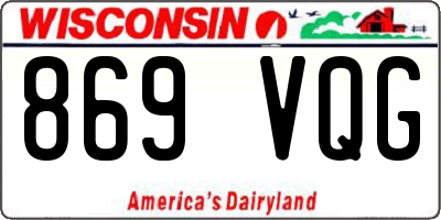 WI license plate 869VQG