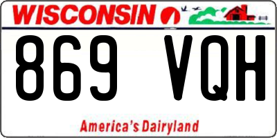 WI license plate 869VQH