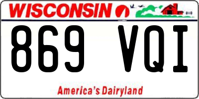 WI license plate 869VQI