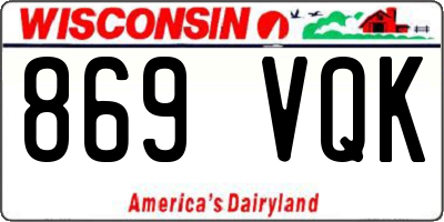 WI license plate 869VQK