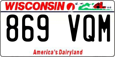 WI license plate 869VQM