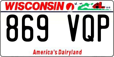 WI license plate 869VQP