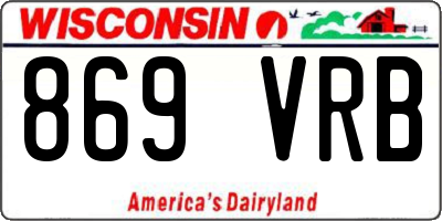 WI license plate 869VRB
