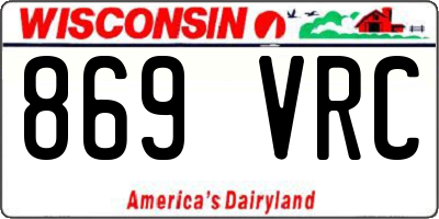 WI license plate 869VRC