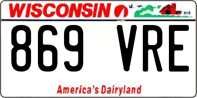 WI license plate 869VRE