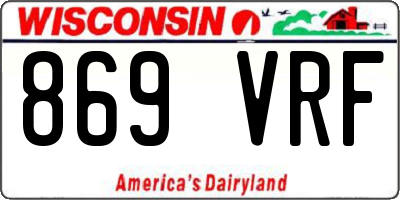 WI license plate 869VRF