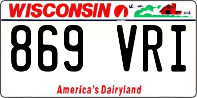 WI license plate 869VRI