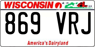 WI license plate 869VRJ