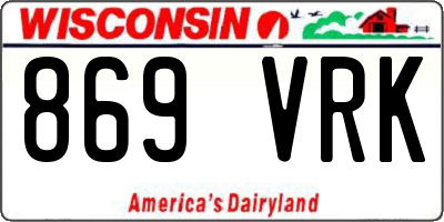 WI license plate 869VRK