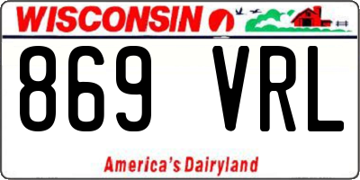 WI license plate 869VRL