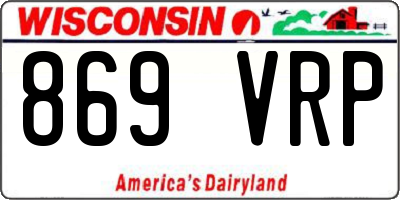 WI license plate 869VRP