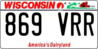 WI license plate 869VRR