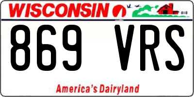 WI license plate 869VRS