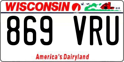 WI license plate 869VRU