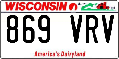 WI license plate 869VRV