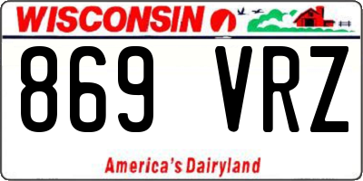 WI license plate 869VRZ
