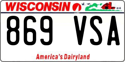 WI license plate 869VSA