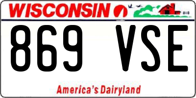 WI license plate 869VSE
