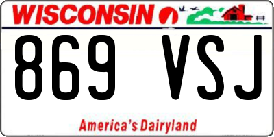 WI license plate 869VSJ