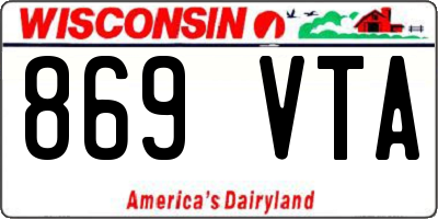 WI license plate 869VTA