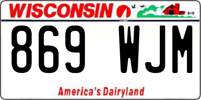 WI license plate 869WJM