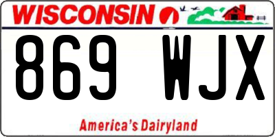WI license plate 869WJX