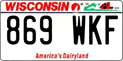 WI license plate 869WKF