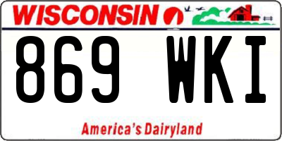 WI license plate 869WKI