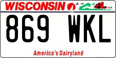 WI license plate 869WKL