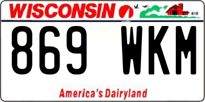 WI license plate 869WKM