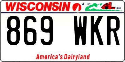 WI license plate 869WKR
