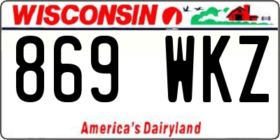 WI license plate 869WKZ