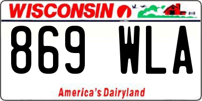 WI license plate 869WLA