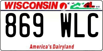 WI license plate 869WLC