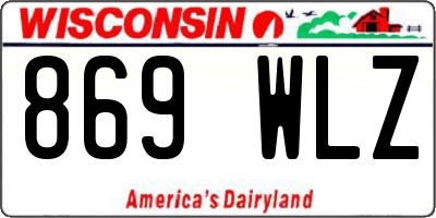 WI license plate 869WLZ