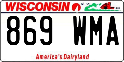 WI license plate 869WMA