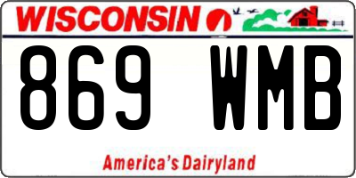 WI license plate 869WMB
