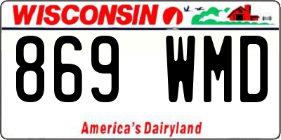 WI license plate 869WMD