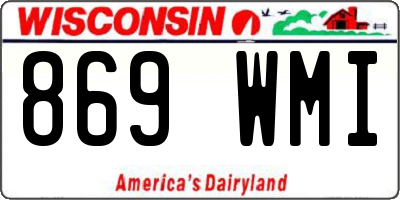 WI license plate 869WMI