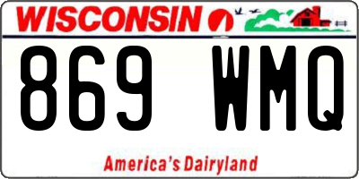 WI license plate 869WMQ